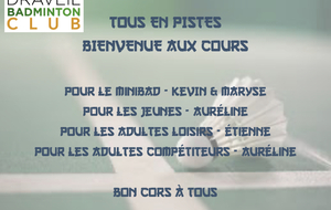 REPRISE DES COURS 